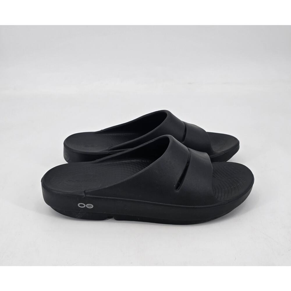 OOFOS OOahh Recovery Slide Sandals Black Women’s 8 Men’s 6 Comfort Athleisure - Picture 4 of 8